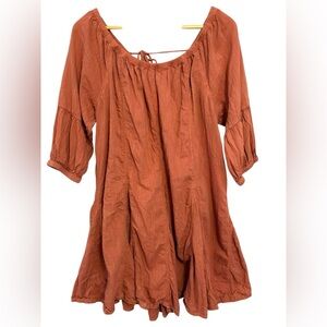Daily‎ Practice Anthropologie Women’s Mollie Tunic Dress Terracotta Size Large